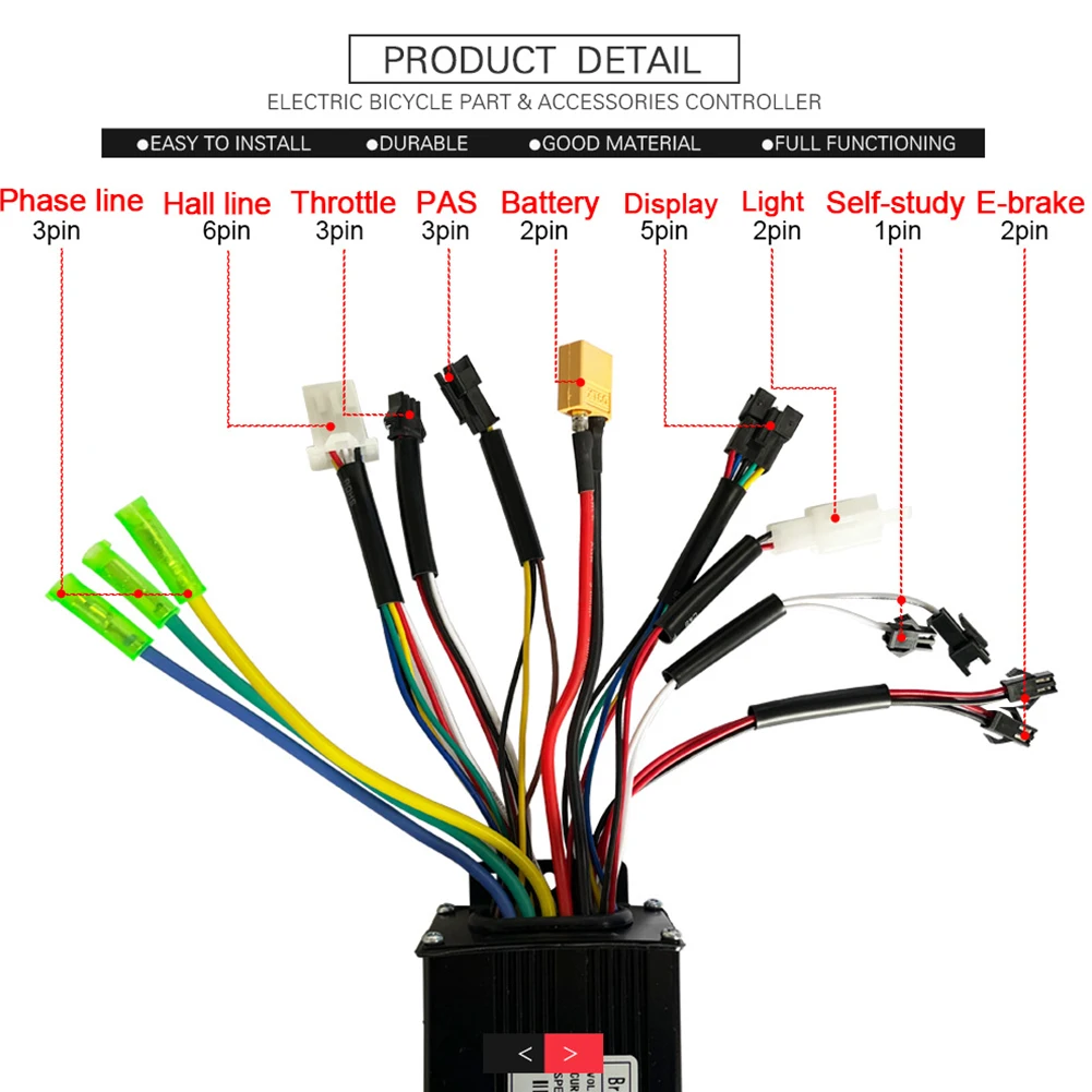 Controllers Ebike Controller S800 Display SM Plug Sine Wave Throttle 8 PAS Kit With Self-learning 24/36/48V 26A
Controllers Ebike Controller S800 Display SM Plug Sine Wave Throttle 8 PAS Kit With Self-learning 24/36/48V 26A
