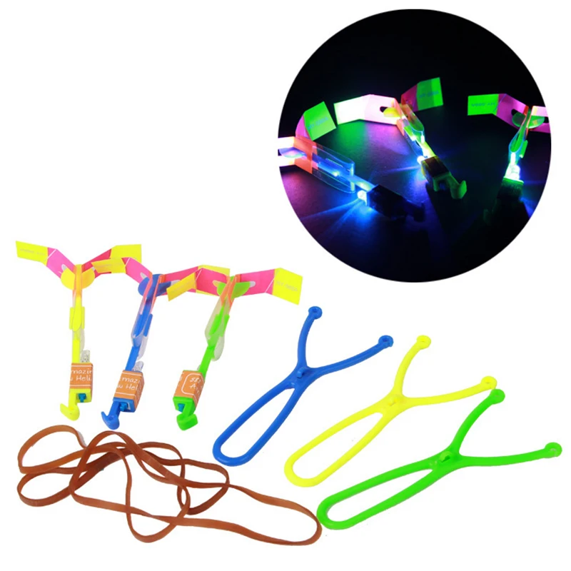 6PCS Outdoor Shining Rocket Flash LED Light Night Kids Luminous Slingshot Toys Shine Slingshot Elastic Helicopter Rotating Toy
6PCS Outdoor Shining Rocket Flash LED Light Night Kids Luminous Slingshot Toys Shine Slingshot Elastic Helicopter Rotating Toy