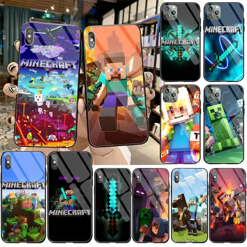 Sandbox Game MINECRAFT Mini World Phone Case Tempered Glass For iPhone 12 max mini 11 Pro XR XS MAX 8 X 7 6S 6 Plus SE 2020
Sandbox Game MINECRAFT Mini World Phone Case Tempered Glass For iPhone 12 max mini 11 Pro XR XS MAX 8 X 7 6S 6 Plus SE 2020