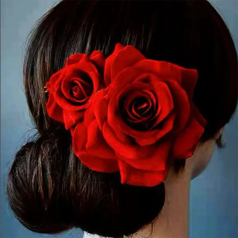 Red Rose Hair Clip (Set of 2) - Wedding Rose Hairclip Jewelry & June Birth Flower Accessories for Wome Hairpiece Birthday Gift
Red Rose Hair Clip (Set of 2) - Wedding Rose Hairclip Jewelry & June Birth Flower Accessories for Wome Hairpiece Birthday Gift