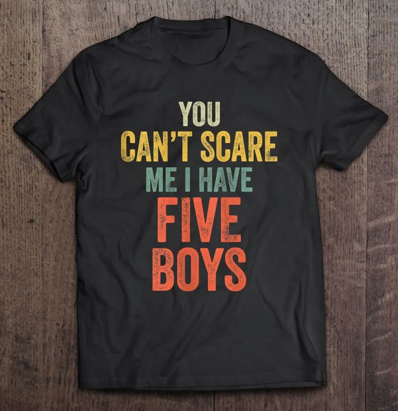 Футболка женская с надписью «You Can Scare Me», «пять мальчиков»
Футболка женская с надписью «You Can Scare Me», «пять мальчиков»