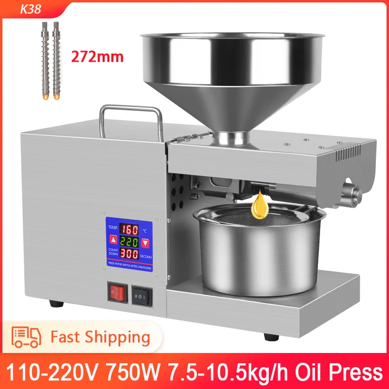 K38 Oil Press Household FLaxseed Oil Extractor Peanut Oil Press Automatic Cold Press Oil Machine 1500W(max)
K38 Oil Press Household FLaxseed Oil Extractor Peanut Oil Press Automatic Cold Press Oil Machine 1500W(max)