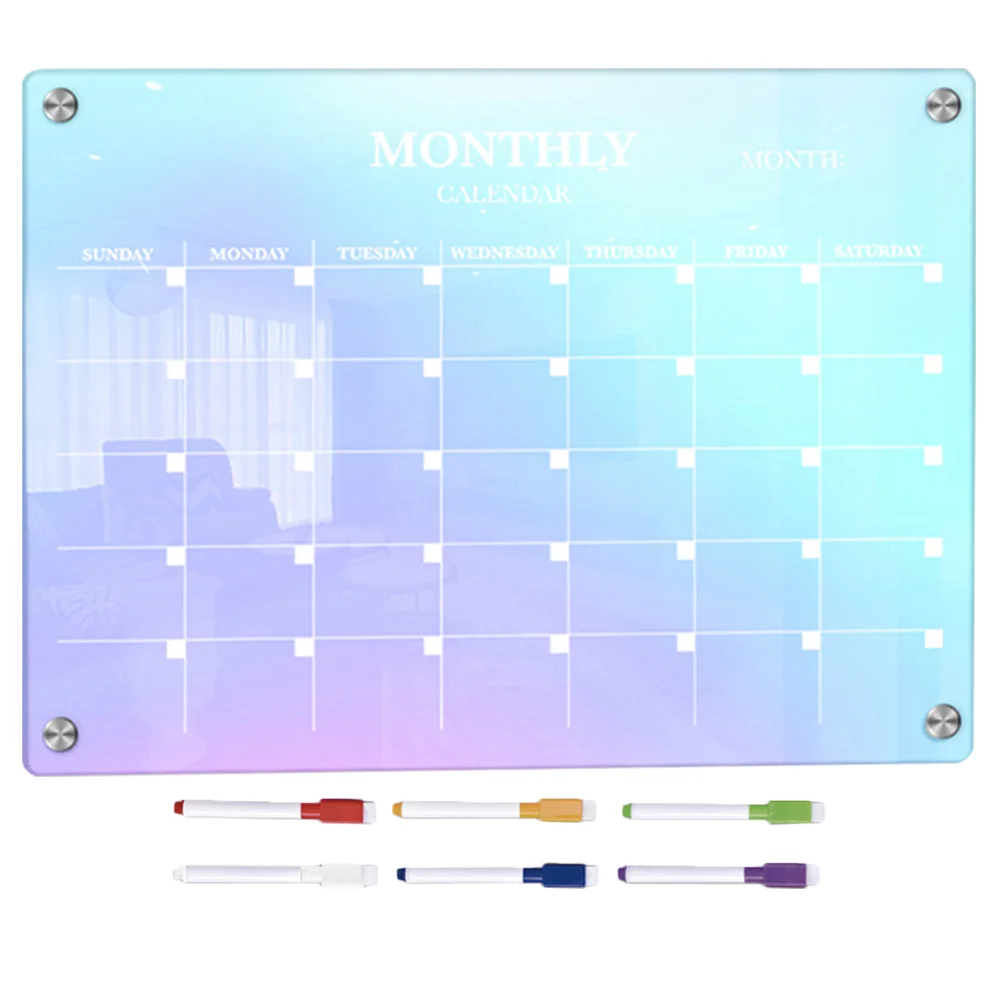 Fridge Calendars Colored Monthly Planner Dry Erase Board Schedules Decorative Acrylic Planning Magnetic
Fridge Calendars Colored Monthly Planner Dry Erase Board Schedules Decorative Acrylic Planning Magnetic