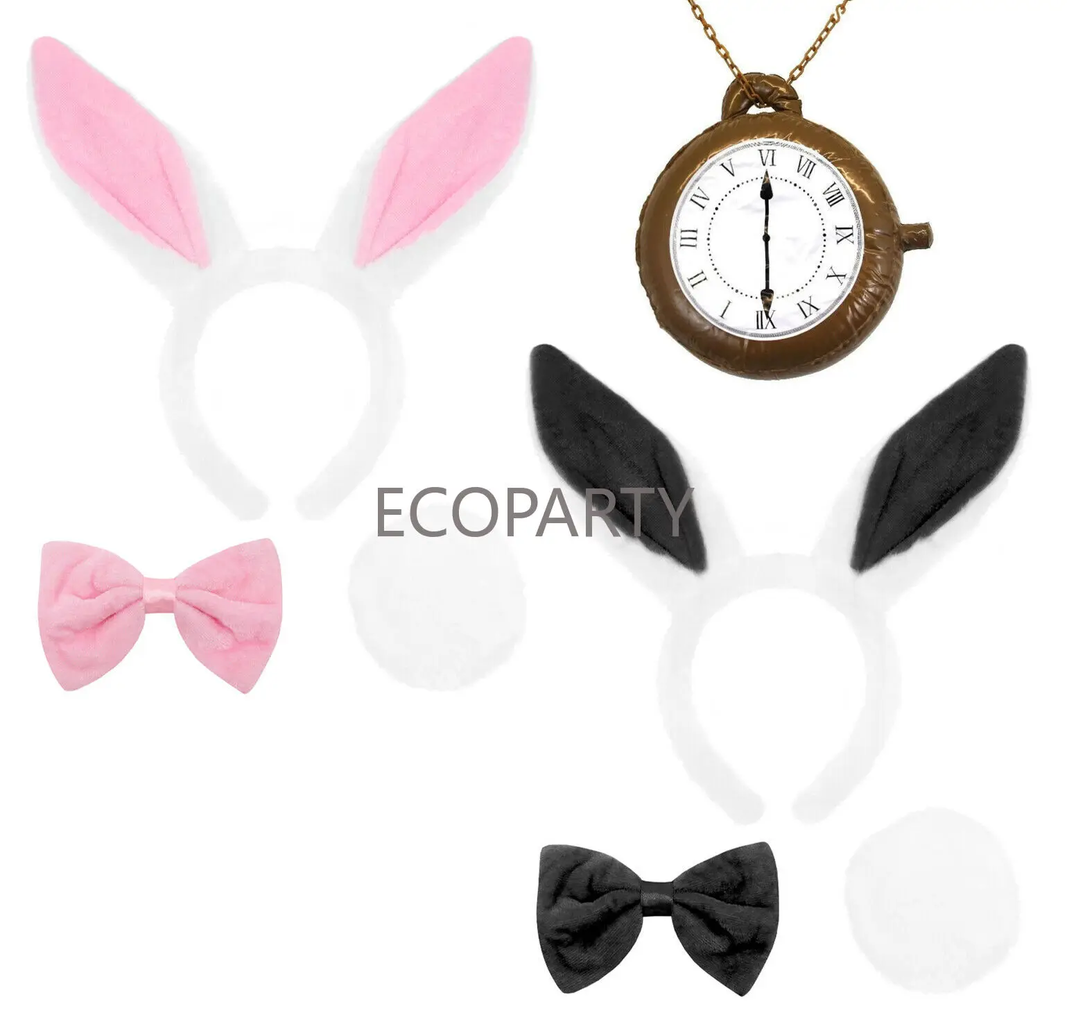 20 WHITE RABBIT FANCY DRESS BLACK / PINK EARS CLOCK WONDERLAND BOOK ADULT Ecoparty Jewelry Set Wedding Jewelry Sets
20 WHITE RABBIT FANCY DRESS BLACK / PINK EARS CLOCK WONDERLAND BOOK ADULT Ecoparty Jewelry Set Wedding Jewelry Sets