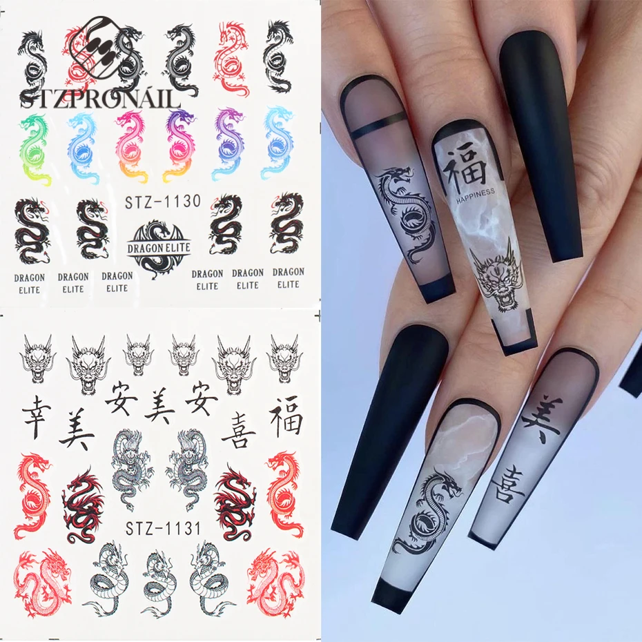 Chinese Dragon Nail Water Transfer Sticker Snake Chinese Characters Myth Slider New Year Nail Slider Decoration SLSTZ1114-1137-1
Chinese Dragon Nail Water Transfer Sticker Snake Chinese Characters Myth Slider New Year Nail Slider Decoration SLSTZ1114-1137-1