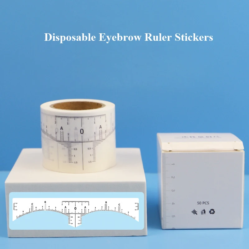 2Rolls 100Pcs Disposable Eyebrow Ruler Stickers Microblading Tattoo Measure Tools Permanent Eyebrow Stencil Makeup Tool
2Rolls 100Pcs Disposable Eyebrow Ruler Stickers Microblading Tattoo Measure Tools Permanent Eyebrow Stencil Makeup Tool