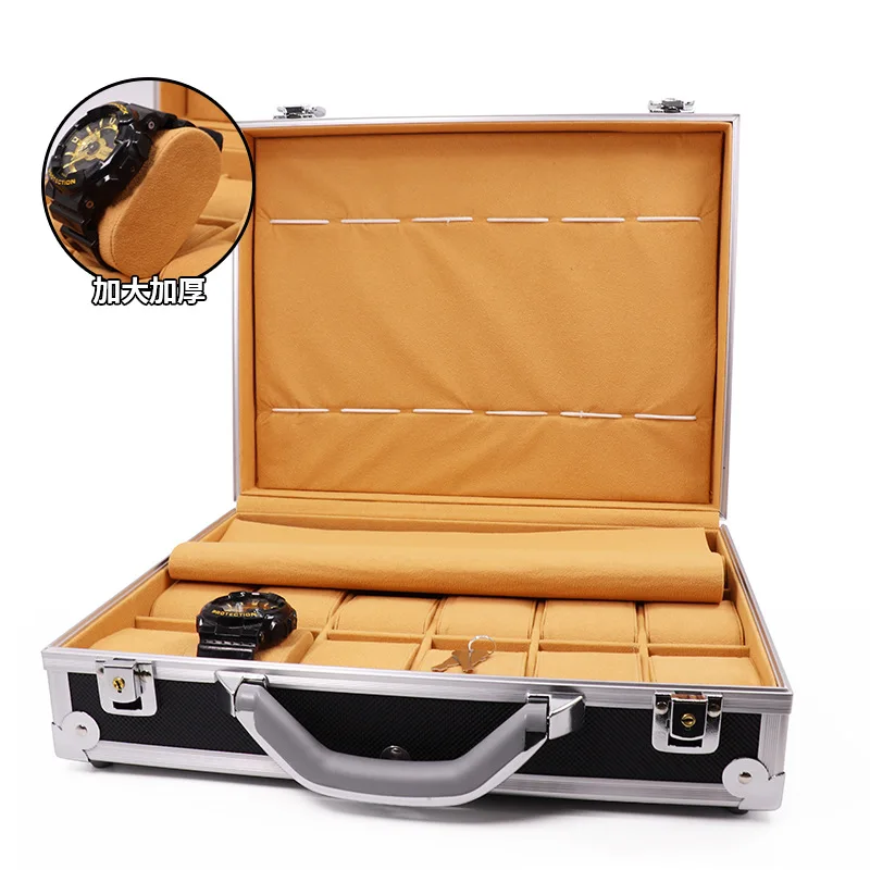 Large Watch Box Organizer 33 Slots Luxury Watch Box Aluminum Case with Lock Jewelry Box Men's Watches Gift Ideas Free Shipping
Large Watch Box Organizer 33 Slots Luxury Watch Box Aluminum Case with Lock Jewelry Box Men's Watches Gift Ideas Free Shipping