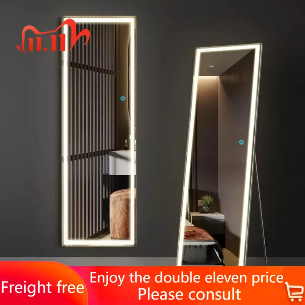 Floor Mirrors with Lights, Wall-mounted Illuminated Mirrors, 3-color Lighting and Dimmable Brightness
Floor Mirrors with Lights, Wall-mounted Illuminated Mirrors, 3-color Lighting and Dimmable Brightness