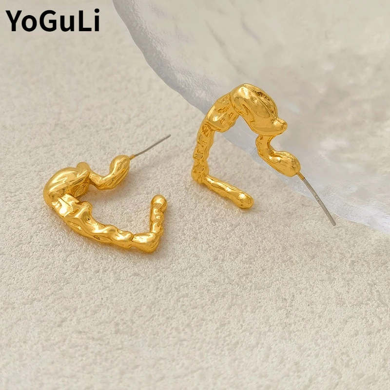 Modern Jewelry 925 Silver Needle Heart Earrings Elegant Temperament High Quality Copper Gold Color Earrings For Women Gifts
Modern Jewelry 925 Silver Needle Heart Earrings Elegant Temperament High Quality Copper Gold Color Earrings For Women Gifts