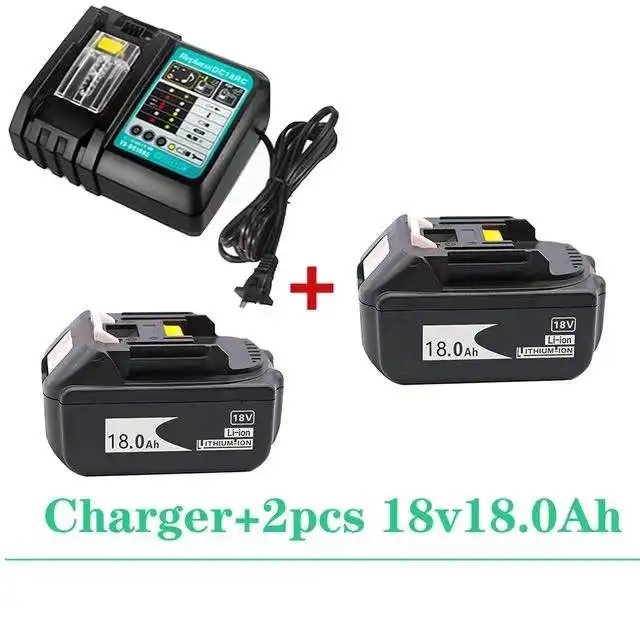 Original BL1860 Rechargeable Battery 18 V 18000mAh Lithium ion for Makita 18v Battery BL1840 BL1850 BL1830 BL1860B+ 3A Charger
Original BL1860 Rechargeable Battery 18 V 18000mAh Lithium ion for Makita 18v Battery BL1840 BL1850 BL1830 BL1860B+ 3A Charger