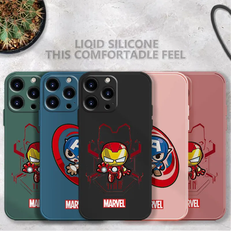 Liquid Candy Silicone Case For iPhone 13 12 11 Pro Max Mini X XR XS Max 7 8 6 6s Plus SE Shell Marvel Captain America Iron Man
Liquid Candy Silicone Case For iPhone 13 12 11 Pro Max Mini X XR XS Max 7 8 6 6s Plus SE Shell Marvel Captain America Iron Man
