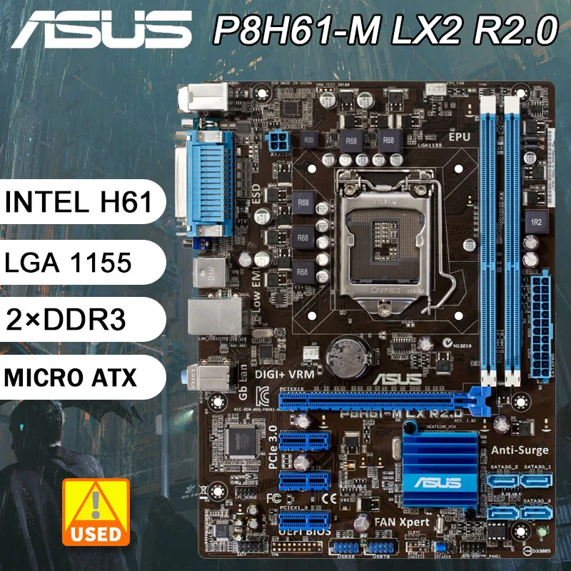 1155 motherborad ASUS P8H61-M LX2 R2.0 motherborad Intel H61 PCI-E 2.0 2×DDR3 SATA II USB2.0 VGA Micro ATX for Core i7/i5/i3 cpu
1155 motherborad ASUS P8H61-M LX2 R2.0 motherborad Intel H61 PCI-E 2.0 2×DDR3 SATA II USB2.0 VGA Micro ATX for Core i7/i5/i3 cpu