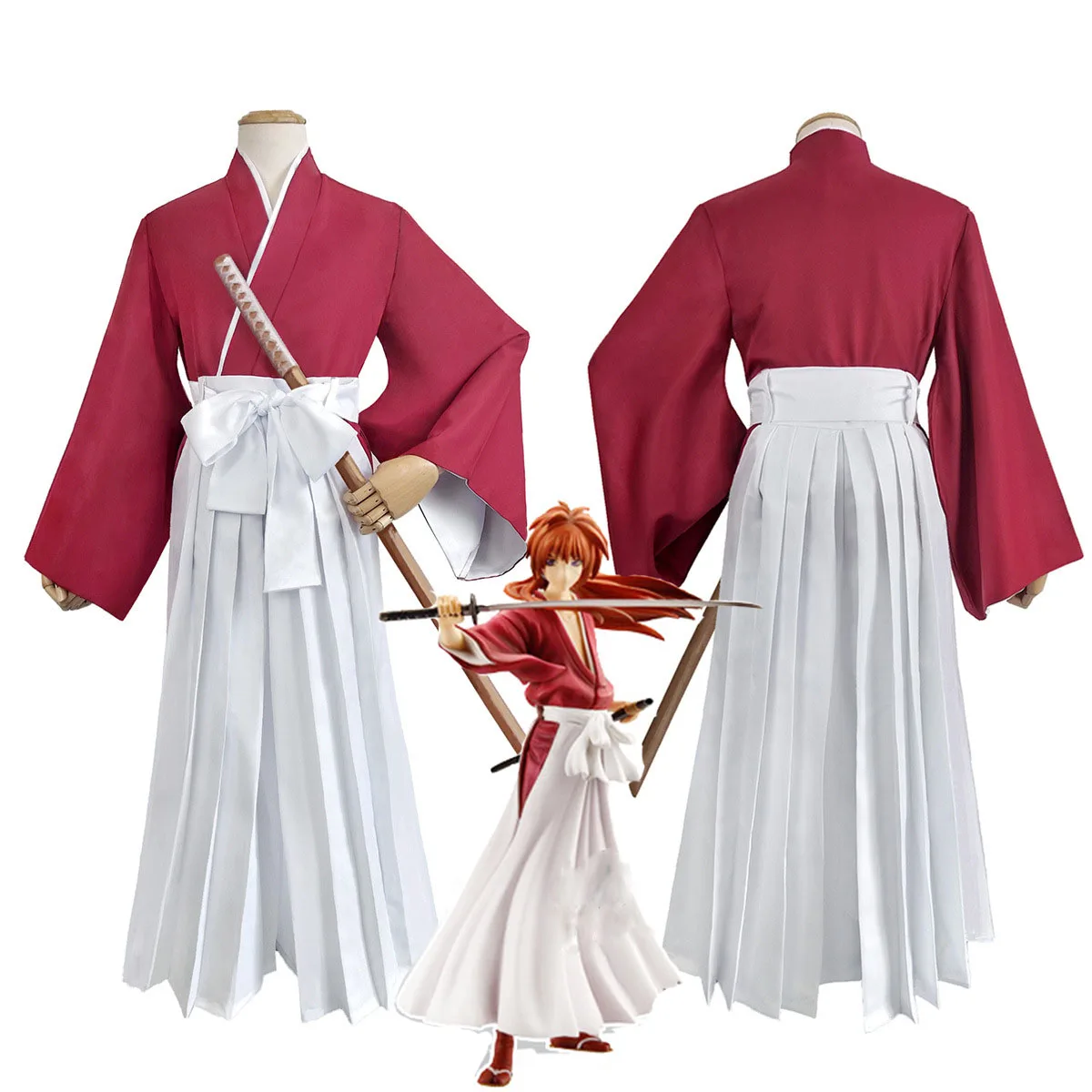 NEW Himura Kenshin Cosplay Costume Rurouni Kenshin Cosplay Wig Men and Women In Kendo Suits Halloween Kimono Full Set
NEW Himura Kenshin Cosplay Costume Rurouni Kenshin Cosplay Wig Men and Women In Kendo Suits Halloween Kimono Full Set