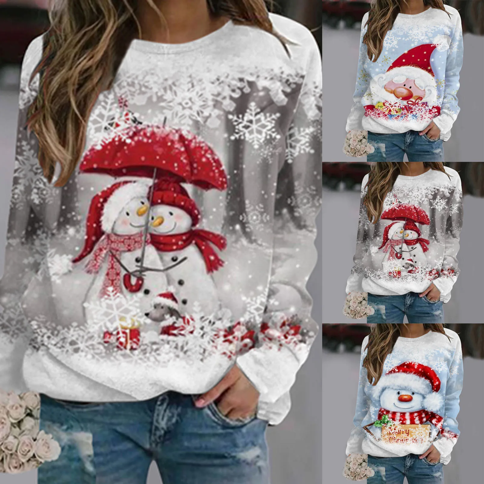 Ladies Casual Snowman Print Crewneck Long Sleeve Hoodie Sweatshirt Casual Women Oversized Long Sweatshirts Womens Scrub Jacket
Ladies Casual Snowman Print Crewneck Long Sleeve Hoodie Sweatshirt Casual Women Oversized Long Sweatshirts Womens Scrub Jacket