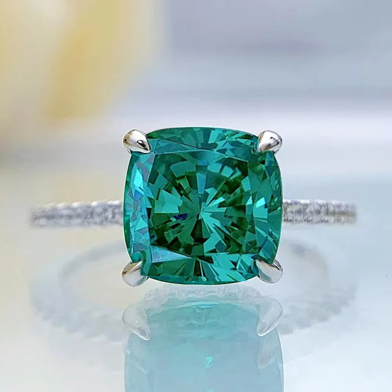 Fine Jewelry 925 Sterling Silver 9mm Emerald Green Square Cushion Cut Cubic Zirconia Ring For Women
Fine Jewelry 925 Sterling Silver 9mm Emerald Green Square Cushion Cut Cubic Zirconia Ring For Women