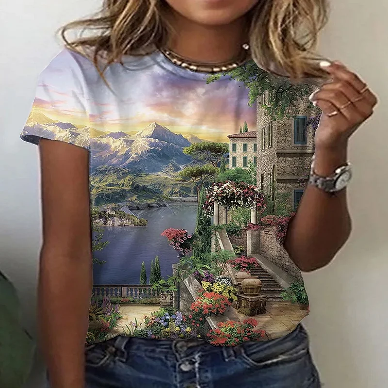 2022 European City Print Women's Crew Neck T Shirt Fashion Vintage Tops Everyday Casual Wear
2022 European City Print Women's Crew Neck T Shirt Fashion Vintage Tops Everyday Casual Wear