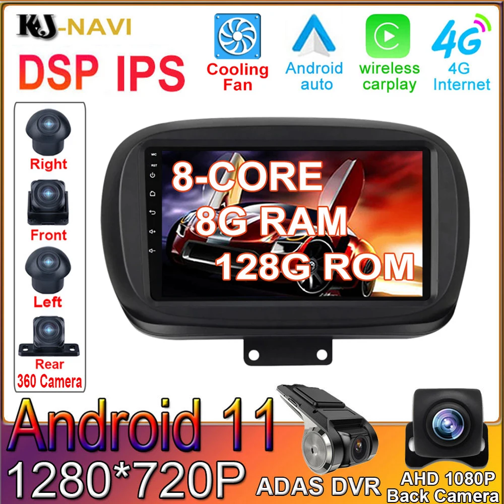 9" Android 11 For Fiat 500X 2014 - 2020 Car Radio Multimedia GPS Track Carplay 2Din WiFi Video BT Bluetooth DSP IPS 360 CAMS
9" Android 11 For Fiat 500X 2014 - 2020 Car Radio Multimedia GPS Track Carplay 2Din WiFi Video BT Bluetooth DSP IPS 360 CAMS
