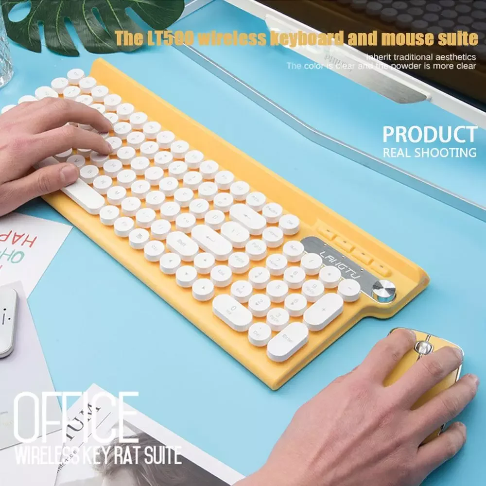 2.4G Wireless Laptop Keyboard & Mouse Kit Rechargeable Set Office Thin Retro Typewriter Multimedia Button 1500DPI Mouse for
2.4G Wireless Laptop Keyboard & Mouse Kit Rechargeable Set Office Thin Retro Typewriter Multimedia Button 1500DPI Mouse for