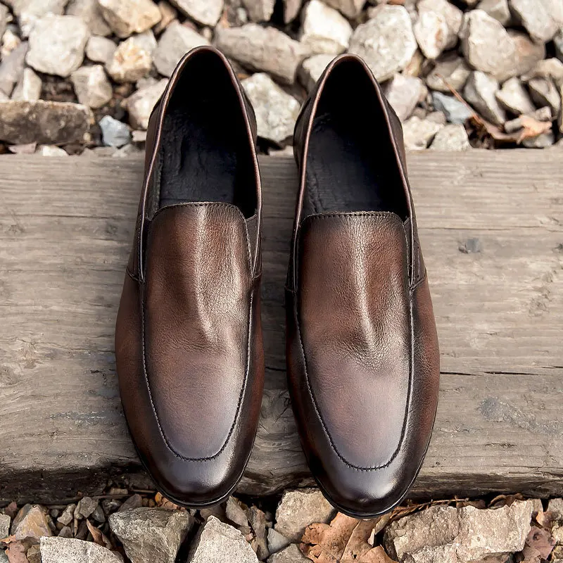 Men Gentleman Loafers Handmade High-quality Leather Stitching Square Toe Low-heeled Slip-on Fashion Casual Dress Shoes AC074
Men Gentleman Loafers Handmade High-quality Leather Stitching Square Toe Low-heeled Slip-on Fashion Casual Dress Shoes AC074