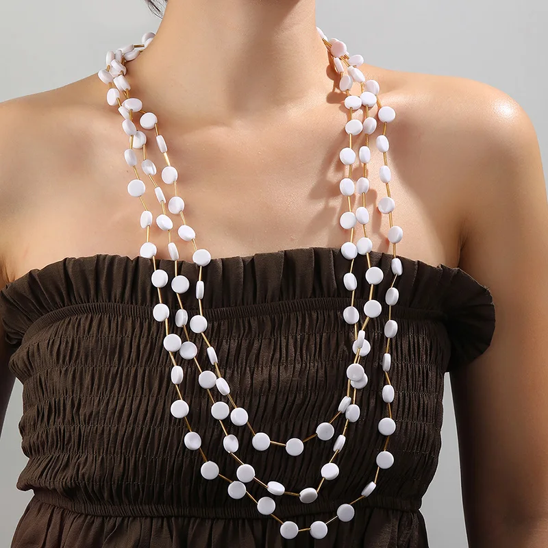 GuanLong 2023 Trendy Bohemian Beaded Chain Necklaces for Women Resin Layered Necklace Vintage Long Multilayer Fashion Jewelry
GuanLong 2023 Trendy Bohemian Beaded Chain Necklaces for Women Resin Layered Necklace Vintage Long Multilayer Fashion Jewelry
