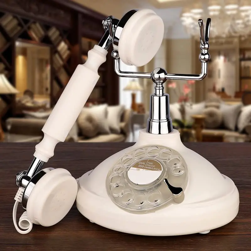 Retro Corded Landline Phone White Classic Vintage Old Fashion Telephone for Home & Office, Wired Antique Home Phone Gift
Retro Corded Landline Phone White Classic Vintage Old Fashion Telephone for Home & Office, Wired Antique Home Phone Gift
