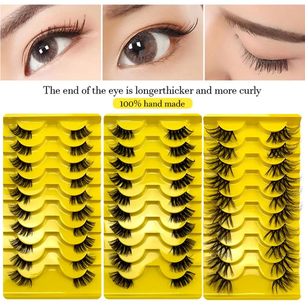 10 Pairs False Eyelashes Realistic Eyelash Extension Soft Curly Eyelash Makeup Flexible Wispy 3D Natural Half False Lashes
10 Pairs False Eyelashes Realistic Eyelash Extension Soft Curly Eyelash Makeup Flexible Wispy 3D Natural Half False Lashes