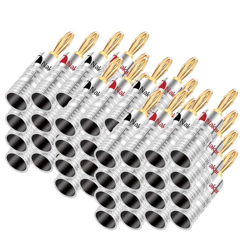 100Pcs Banana Plug 24K Gold Plated Copper BFA 4Mm Banana Connector Male Speaker Plug Audio Speaker Wire Plug
100Pcs Banana Plug 24K Gold Plated Copper BFA 4Mm Banana Connector Male Speaker Plug Audio Speaker Wire Plug