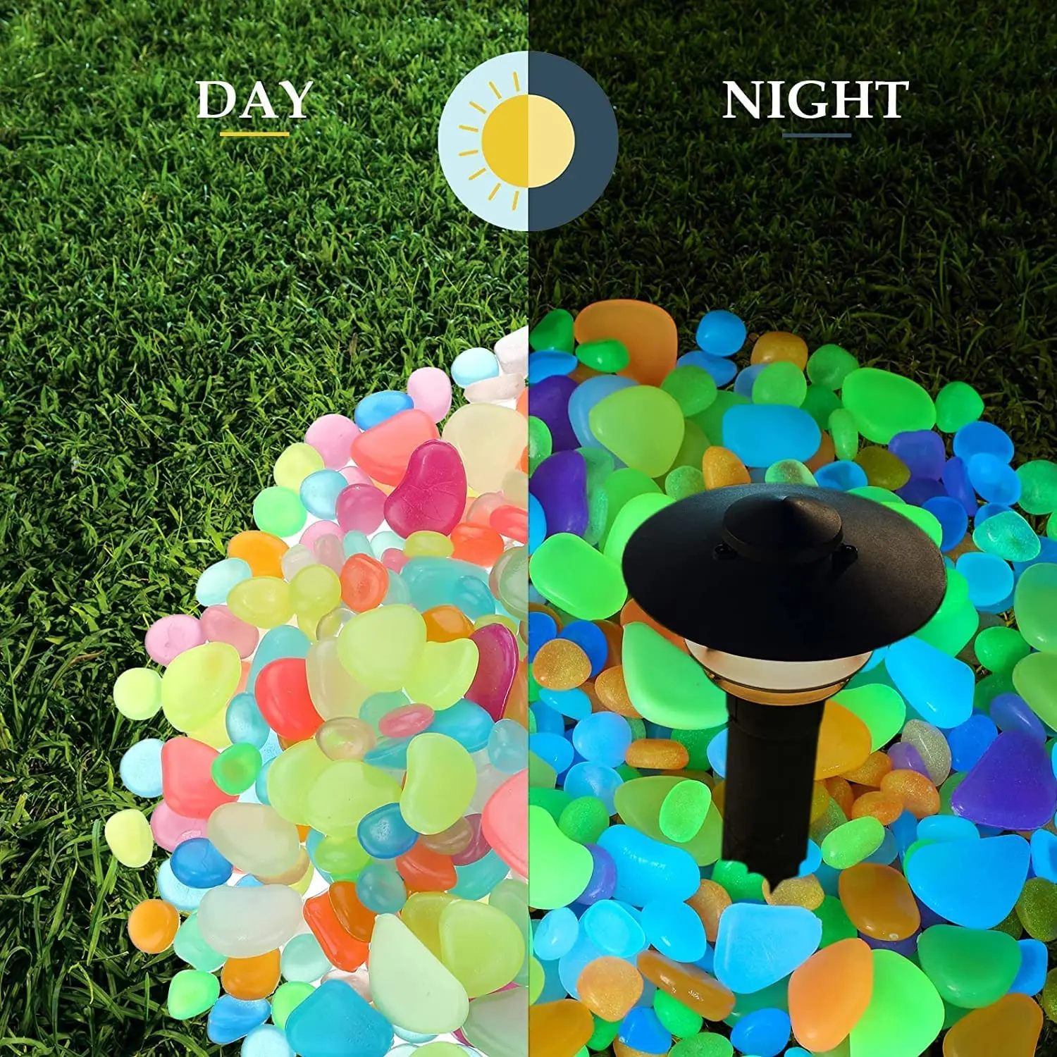 Glow in The Dark Rocks, Luminous Glowing Pebbles Stones Rocks for Indoor Outdoor Decorations Garden Lawn Yard Potted -200 Pcs
Glow in The Dark Rocks, Luminous Glowing Pebbles Stones Rocks for Indoor Outdoor Decorations Garden Lawn Yard Potted -200 Pcs