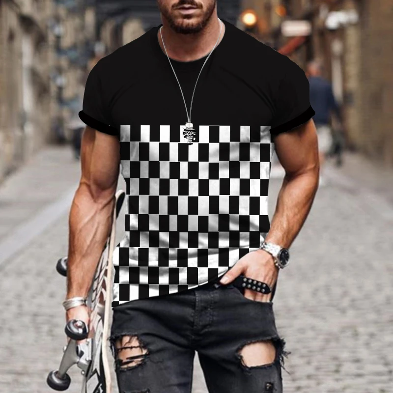 T-shirt Male Clothes New Trend Short Sleeve Black&White Street Style Fashion Casual Men's Shirt Thin Loose Sweatshirt 3D Printed
T-shirt Male Clothes New Trend Short Sleeve Black&White Street Style Fashion Casual Men's Shirt Thin Loose Sweatshirt 3D Printed