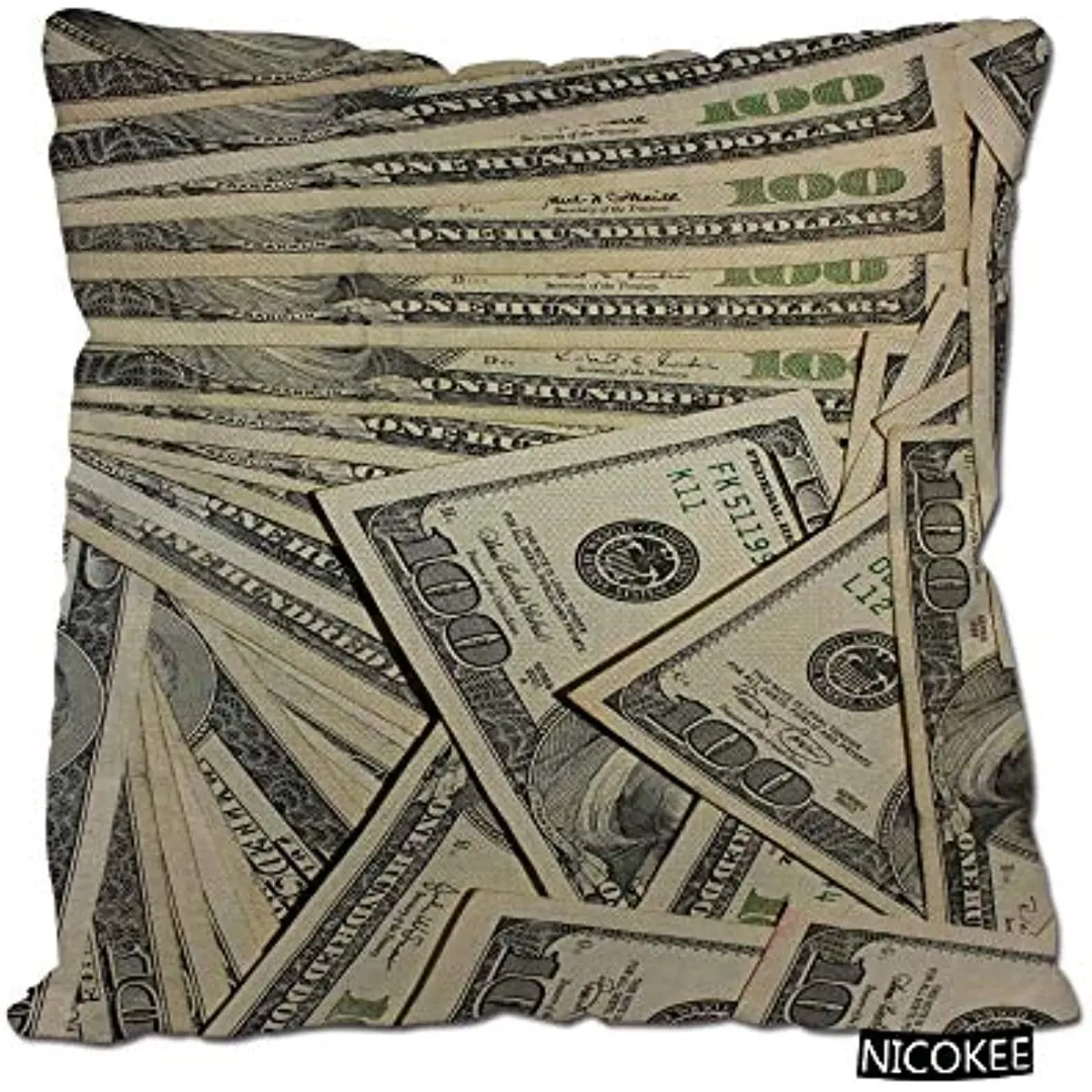 Us Dollar Currency Money Hundreds of 100 Dollar Bills Throw Pillow Covers Cases for Couch Sofa Bed Home Decor 18 X 18 Inches
Us Dollar Currency Money Hundreds of 100 Dollar Bills Throw Pillow Covers Cases for Couch Sofa Bed Home Decor 18 X 18 Inches