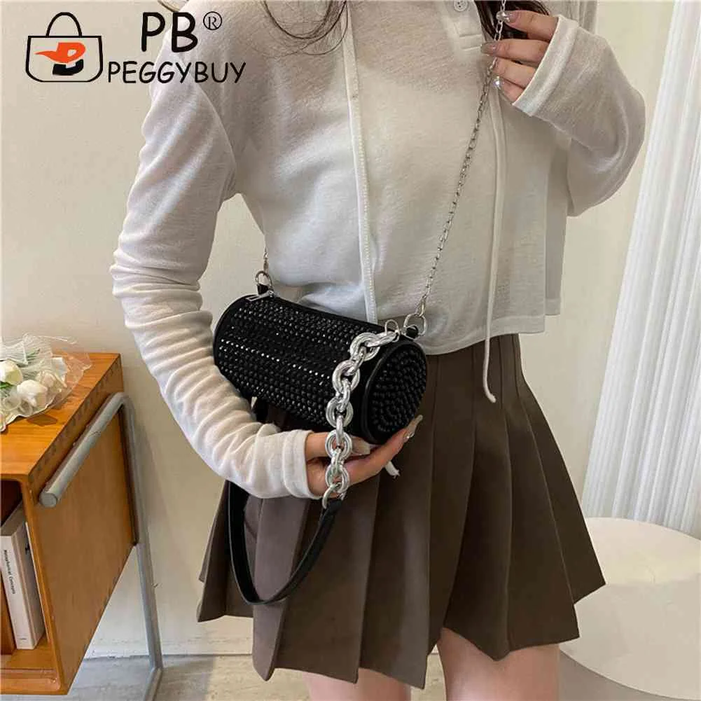 Ladies Fashion Cylinder Rhinestone Shoulder Crossbody Bag Women Mini Chain Phone Pouch for Party Travel Shopping
Ladies Fashion Cylinder Rhinestone Shoulder Crossbody Bag Women Mini Chain Phone Pouch for Party Travel Shopping