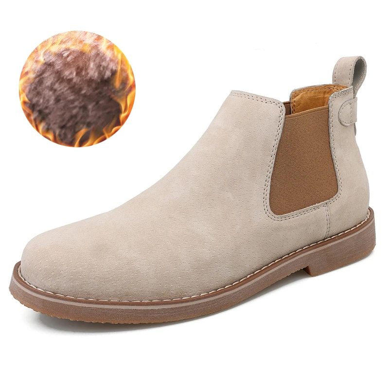 New Fashion Winter Warm Plush Snow Boots Cow Suede Leather Men's Boots Men Ankle Chelsea Boots Slip On Motorcycle Boots Big Size
New Fashion Winter Warm Plush Snow Boots Cow Suede Leather Men's Boots Men Ankle Chelsea Boots Slip On Motorcycle Boots Big Size