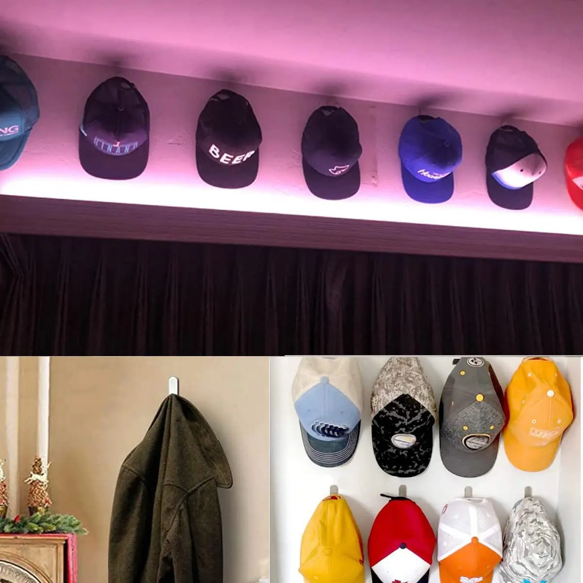 Adhesive Wall Hooks Hat Hooks Self Adhesive Hooks Heavy Duty Stainless Steel Stick Hooks Easy to Install for Purses Bags Towels 
Adhesive Wall Hooks Hat Hooks Self Adhesive Hooks Heavy Duty Stainless Steel Stick Hooks Easy to Install for Purses Bags Towels