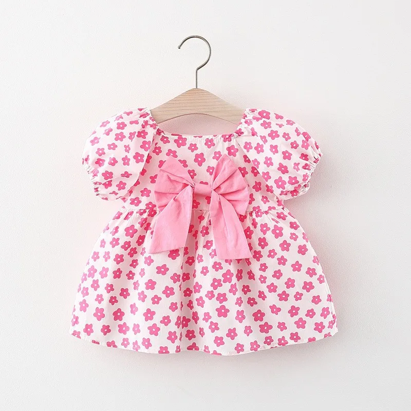 Children's summer new girl's short-sleeved dress full body print bow princess dress
Children's summer new girl's short-sleeved dress full body print bow princess dress