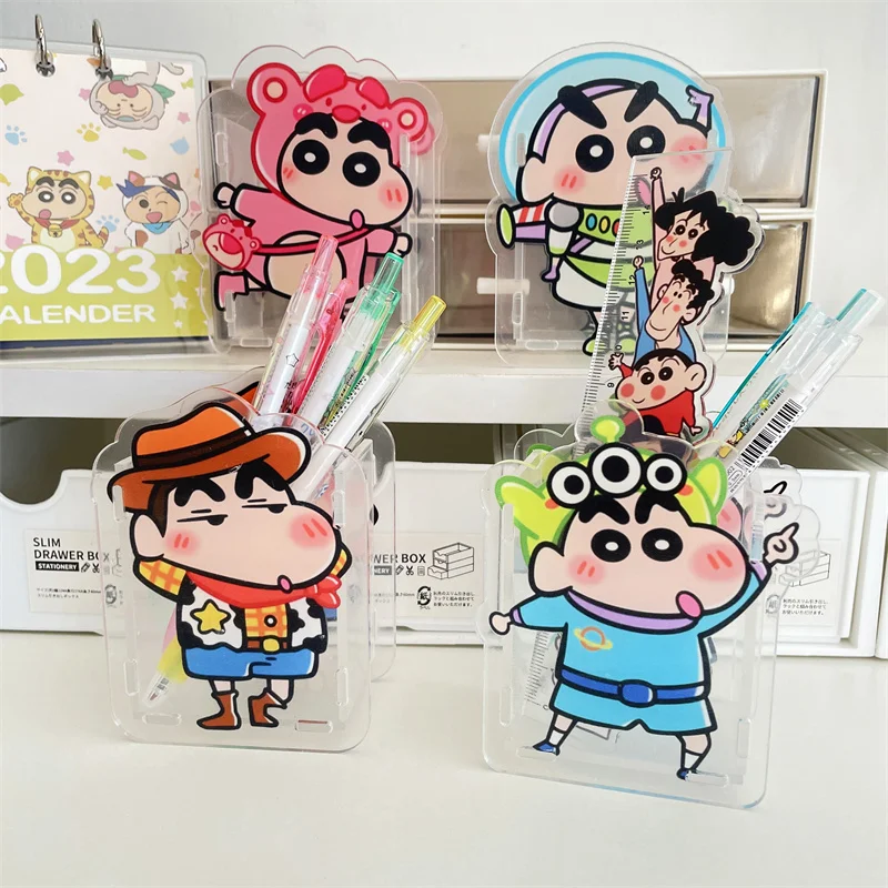 Anime Crayon Shin-Chan Pen Holder Kawaii Cartoon Cosmetics Desktop Storage Box Transparent Stationery Office Supplies Gift Toy
Anime Crayon Shin-Chan Pen Holder Kawaii Cartoon Cosmetics Desktop Storage Box Transparent Stationery Office Supplies Gift Toy