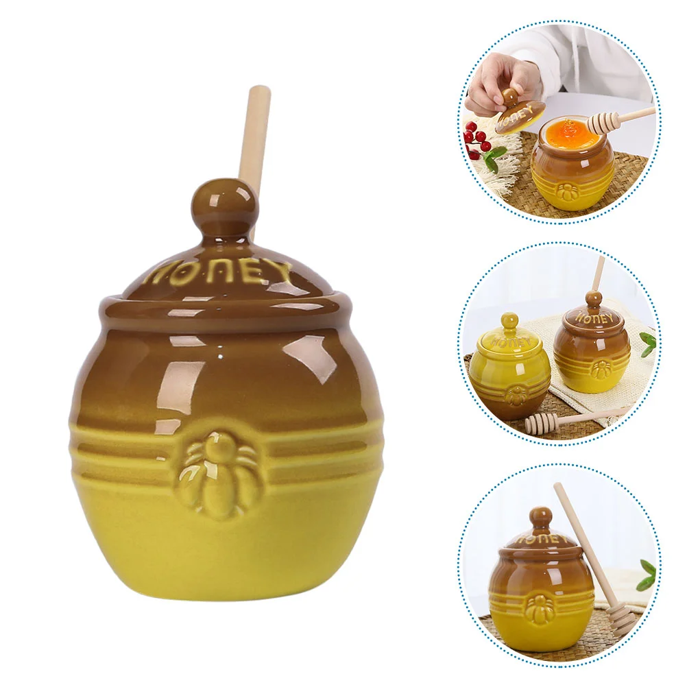 Ceramic Honey Pot with Dipper and Lid Retro Honey Dispenser for Home Syrup Candy Jar and Tea Storage Canister
Ceramic Honey Pot with Dipper and Lid Retro Honey Dispenser for Home Syrup Candy Jar and Tea Storage Canister
