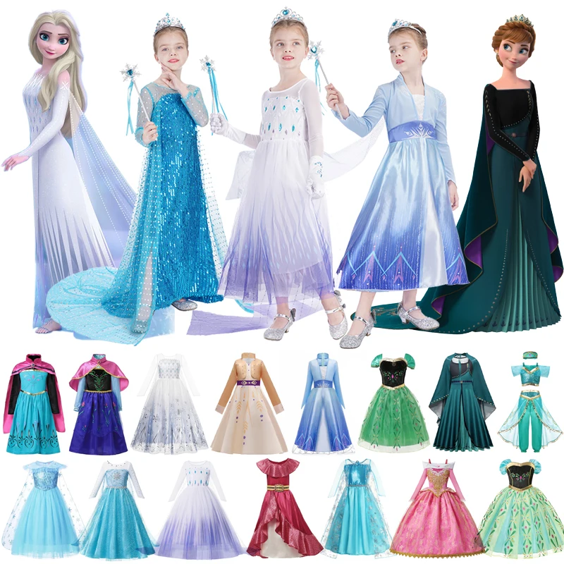 Disney Frozen Elsa Dresses Fancy Clothing for Girl Halloween Party Anna Cinderella Cosplay Costume Kids Mermaid Dresses Clothing 
Disney Frozen Elsa Dresses Fancy Clothing for Girl Halloween Party Anna Cinderella Cosplay Costume Kids Mermaid Dresses Clothing