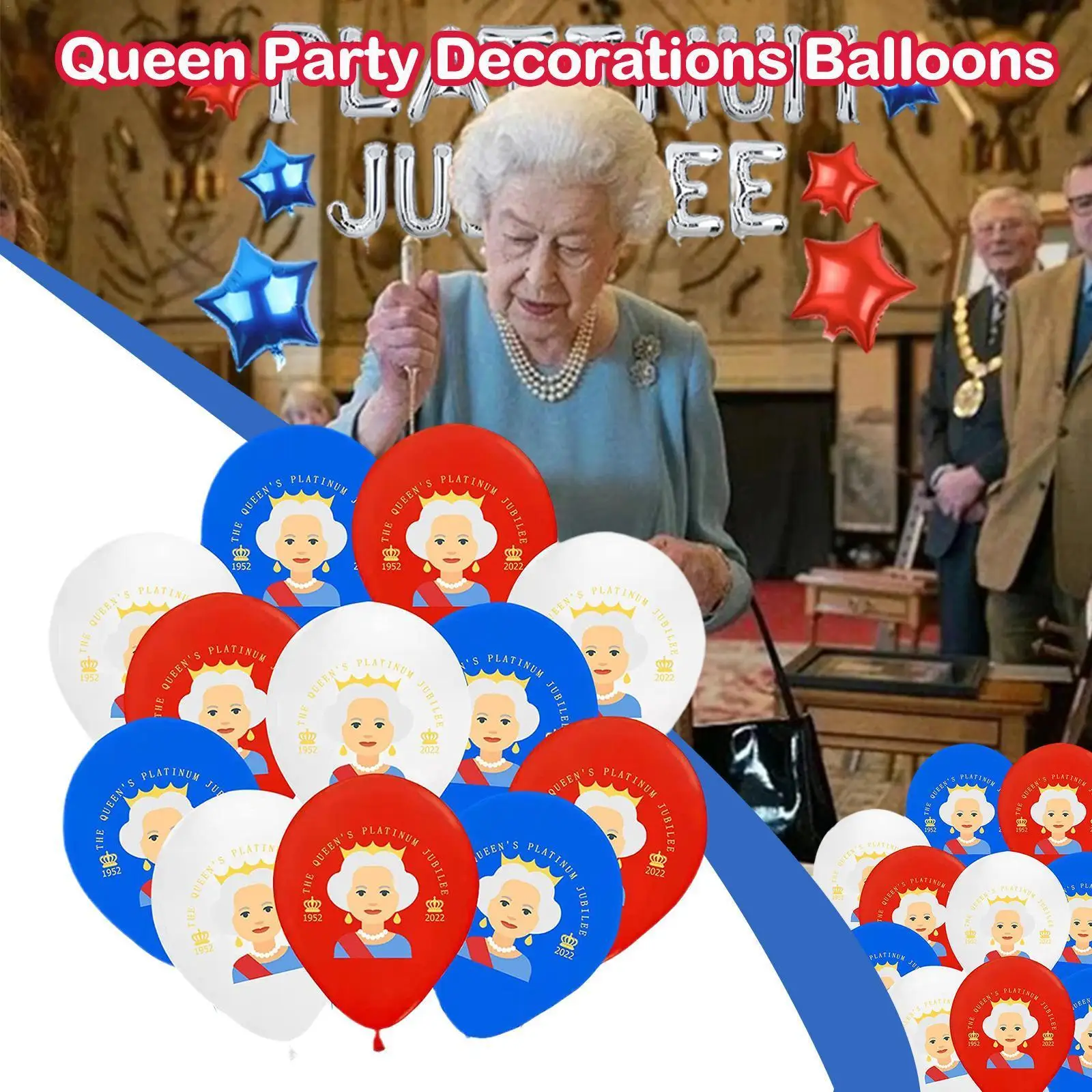 12pcs Queen Elizabeth II Commemorative Memorial Balloons Decor Hanging Ornament Printed Britain Commemorate Queen Balloons
12pcs Queen Elizabeth II Commemorative Memorial Balloons Decor Hanging Ornament Printed Britain Commemorate Queen Balloons