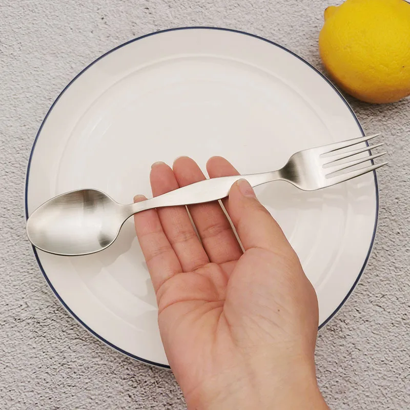 Thickened 18/10 Stainless Steel One-piece Spoon Fork One-piece Spoon Fork 304 Spoon Dual-purpose Tableware Dinnerware Kitchen
Thickened 18/10 Stainless Steel One-piece Spoon Fork One-piece Spoon Fork 304 Spoon Dual-purpose Tableware Dinnerware Kitchen
