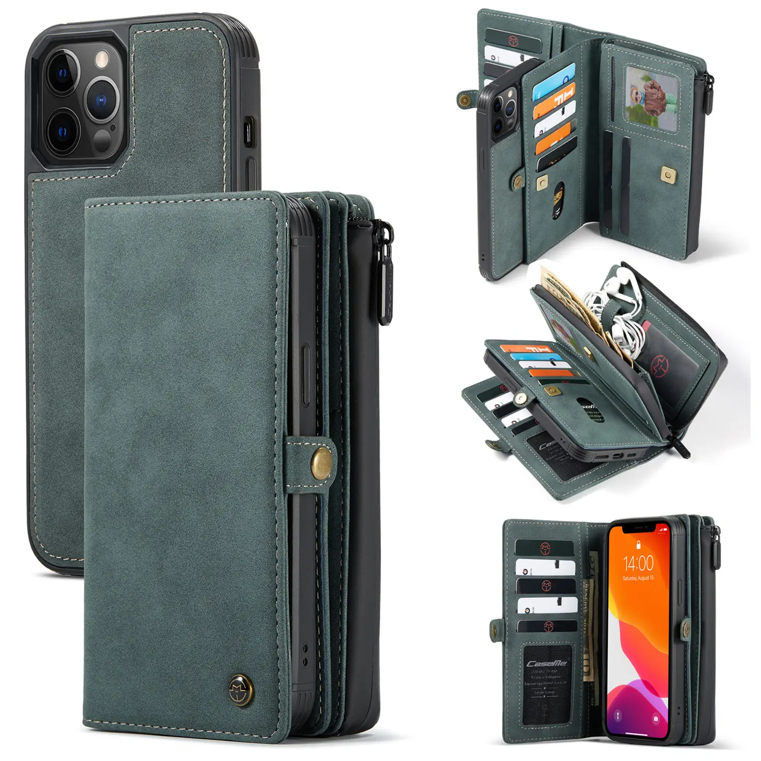 Чехол-Кошелек CaseMe для iPhone 12 mini/iPhone 12 Por Max, кожаный оригинальный бумажник на молнии, кожаный чехол-книжка для 12 Por Max
Чехол-Кошелек CaseMe для iPhone 12 mini/iPhone 12 Por Max, кожаный оригинальный бумажник на молнии, кожаный чехол-книжка для 12 Por Max