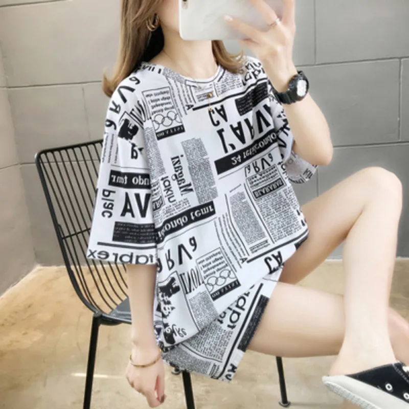 Футболка женская с графическим принтом, Повседневная Свободная рубашка с коротким рукавом, топ в Корейском стиле, в стиле Харадзюку, хип-хоп...
Футболка женская с графическим принтом, Повседневная Свободная рубашка с коротким рукавом, топ в Корейском стиле, в стиле Харадзюку, хип-хоп...