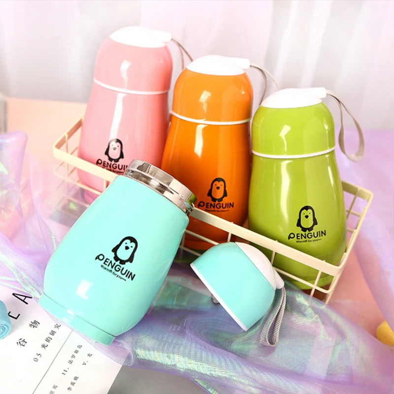 300ml Outdoor Thermal Cup Vacuum Flask Couple Sport Watter Bottle Mini Capacity Leakproof Penguin Coffee Water Bottle Mug
300ml Outdoor Thermal Cup Vacuum Flask Couple Sport Watter Bottle Mini Capacity Leakproof Penguin Coffee Water Bottle Mug