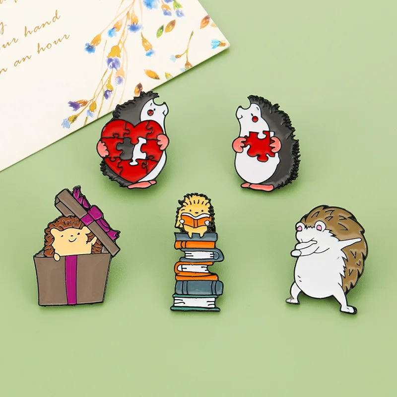 5 Style Cartoon Funny Hedgehog Alloy Brooch Cute Animal Design Enamel Pin Mini Badge Clothes Backpack Lapel Pins Women Jewelry
5 Style Cartoon Funny Hedgehog Alloy Brooch Cute Animal Design Enamel Pin Mini Badge Clothes Backpack Lapel Pins Women Jewelry