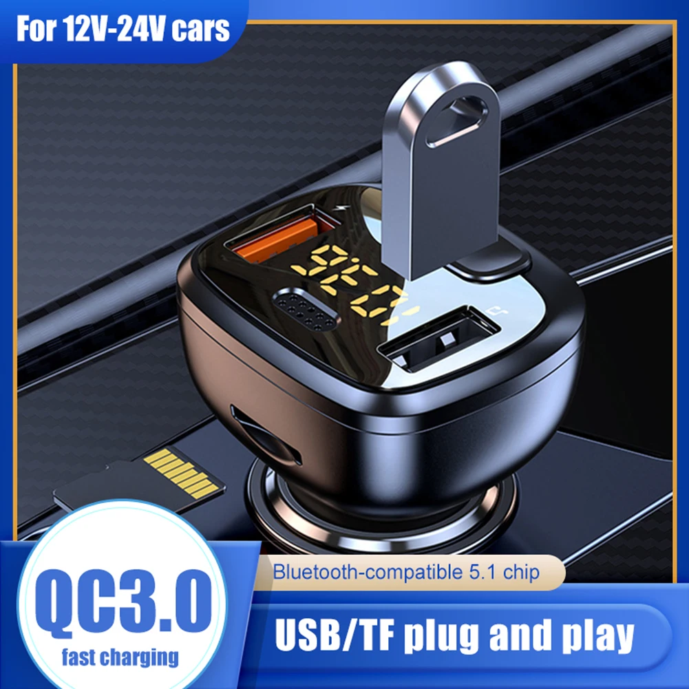 FM Transmitter Bluetooth-Compatible Wireless Car MP3 Player Dual USB QC3.0 Fast Charging TF/USB Input Hands-Free Call Car Radio
FM Transmitter Bluetooth-Compatible Wireless Car MP3 Player Dual USB QC3.0 Fast Charging TF/USB Input Hands-Free Call Car Radio