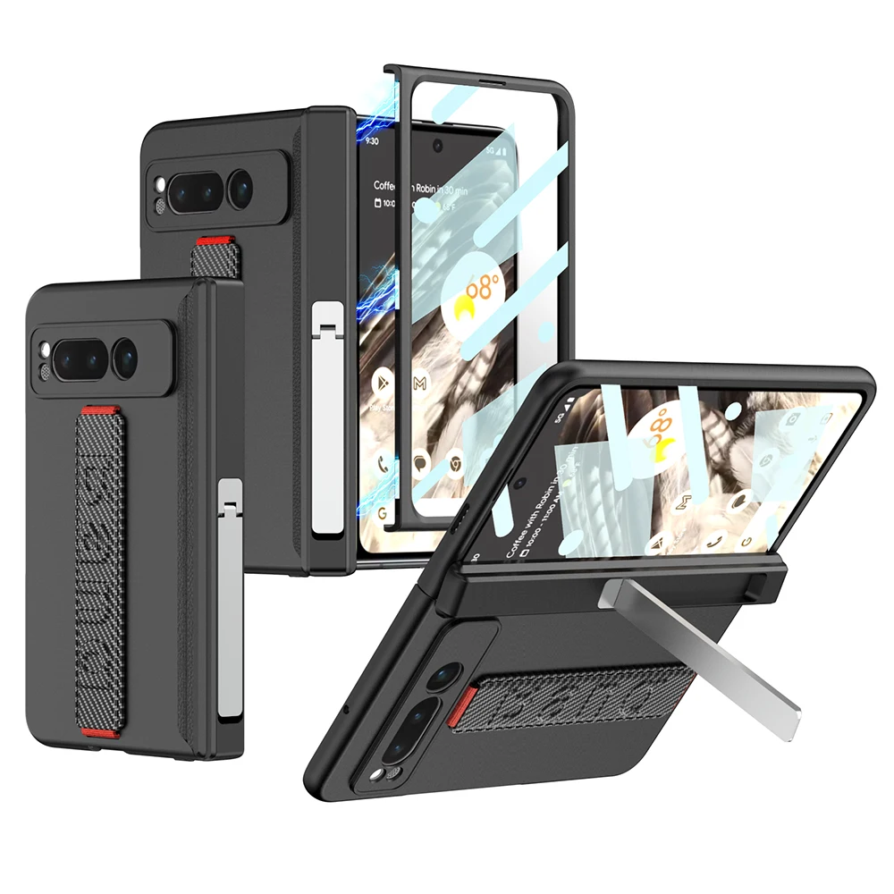 GKK For Google Pixel Fold Grip Case Wristband Magnetic Hinge Kickstand Tempered Glass Protector Matte Shockproof Hard Band Cover
GKK For Google Pixel Fold Grip Case Wristband Magnetic Hinge Kickstand Tempered Glass Protector Matte Shockproof Hard Band Cover