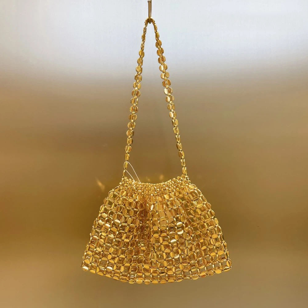 Fashion Hollow Handbags Luxury Beaded Shoulder Bag Brands Designer Bag Hobos Evening Bags for Women Metallic Clutch Ladies Tote
Fashion Hollow Handbags Luxury Beaded Shoulder Bag Brands Designer Bag Hobos Evening Bags for Women Metallic Clutch Ladies Tote