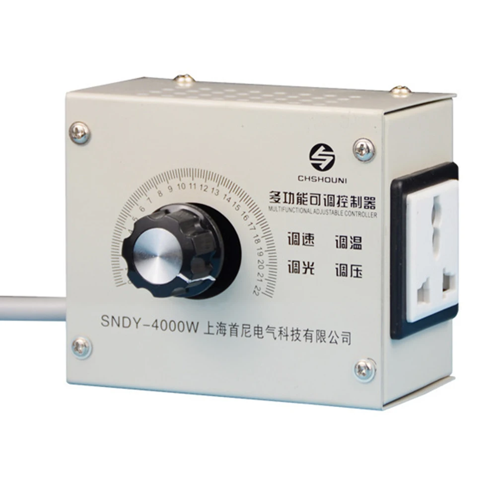 Compact Variable Voltage Controller Speed Temperature Lamp Adjustable Dimmer SCR Voltage Regulator for Household
Compact Variable Voltage Controller Speed Temperature Lamp Adjustable Dimmer SCR Voltage Regulator for Household