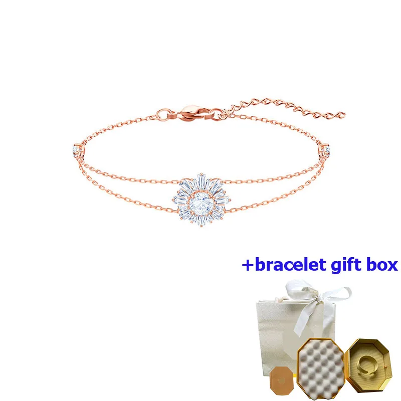 High quality luxurious rose gold sunflower women's bracelet, enhancing temperament, beautiful and moving, free of shipping
High quality luxurious rose gold sunflower women's bracelet, enhancing temperament, beautiful and moving, free of shipping