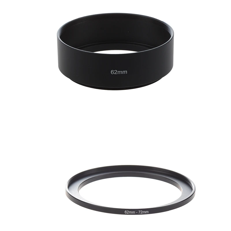 1 Pcs Camera Parts 62Mm-72Mm Lens Filter Step Up Ring Adapter Black & 1 Pcs 62Mm Screw Mount Metal Lens Hood
1 Pcs Camera Parts 62Mm-72Mm Lens Filter Step Up Ring Adapter Black & 1 Pcs 62Mm Screw Mount Metal Lens Hood