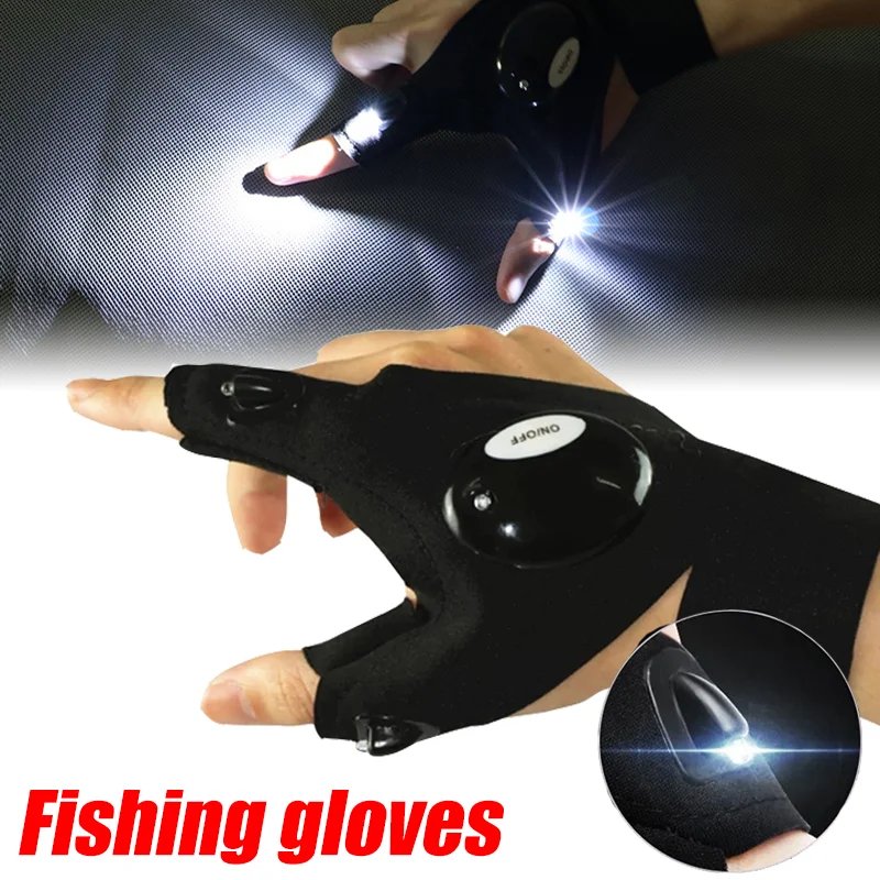 Outdoor Night Lighting Work Fishing Gloves LED Flashlight Gloves Outdoor Gear Cycling Waterproof Durable Fingerless Gloves
Outdoor Night Lighting Work Fishing Gloves LED Flashlight Gloves Outdoor Gear Cycling Waterproof Durable Fingerless Gloves